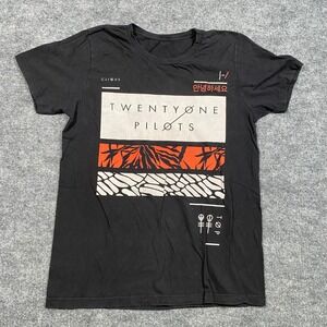 Twenty One Pilots Band Tee Black Graphic T-Shirt Mens Small Clique Korean Text